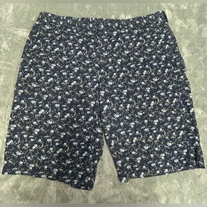 J Crew Club Floral Chino Shorts Men’s 32 10.5 L Navy Blue